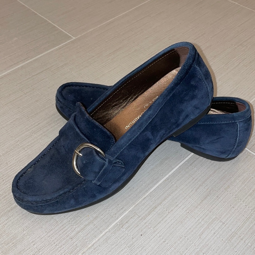 AGL NAVY suede loafers